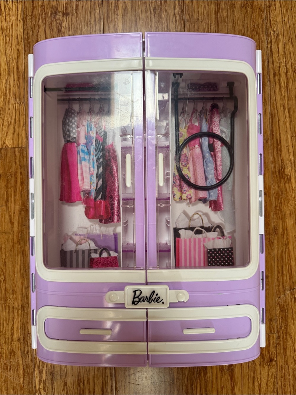 Barbie Purple & White Closet Organizer Play Case